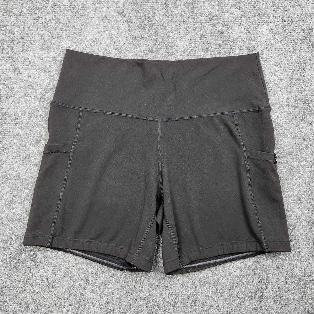 CVG Compression‎ Shorts Womens Small Black 5" Inseam Pockets Gym Running Yoga